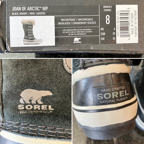 New Sorel Women's Joan of Arctic Boot, Waterproof Winter Boots, Faux Fur Black - Picture 15 of 16